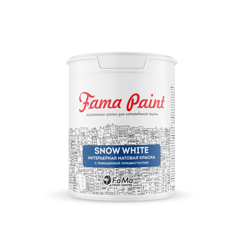 Матовая краска с повышенной укрывистостью SNOW WHITE FAMA PAINT